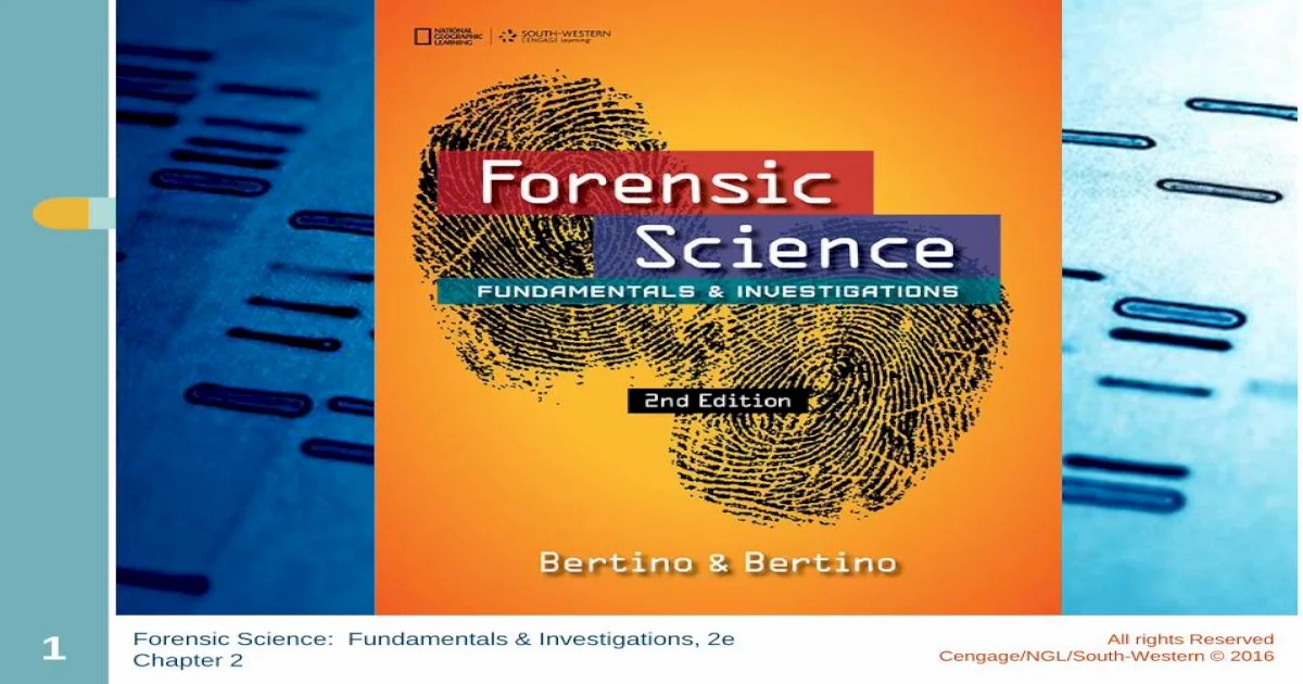 Forensic science fundamentals and investigations 2nd edition